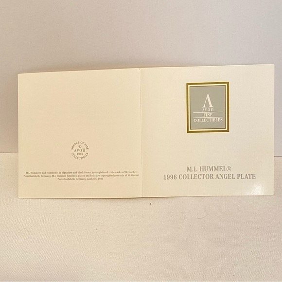 M. I. hummel crystal 1996 collectors angel & baby jesus plate avon products - Picture 10 of 14